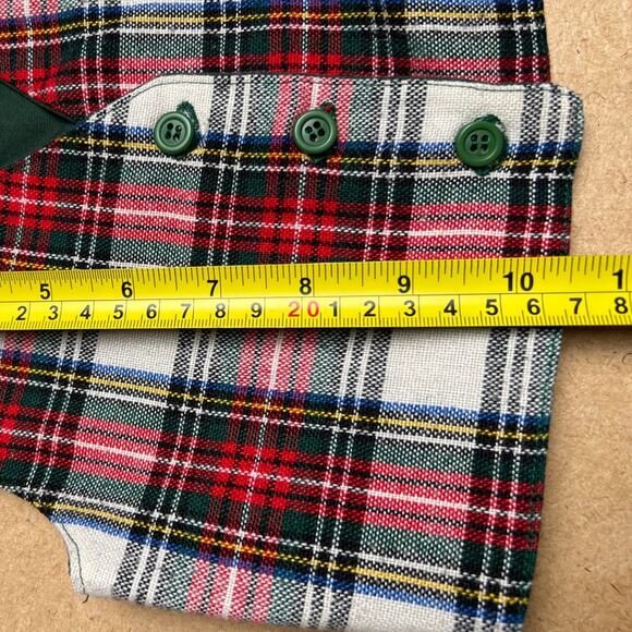 Made With Love By Mommy Handmade Two Piece Plaid Small Girl Vest/Skirt - Picture 6 of 7